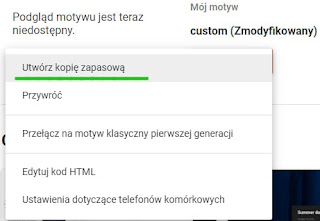 Tworzenie kopii zapasowej motywu (Blogger)