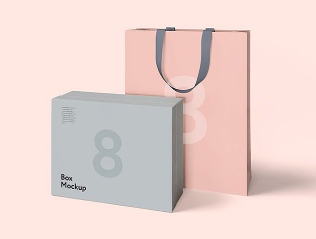 Luxury Packaging Box & Bag PSD Mockups Gratis Mockup Packaging/Kemasan PSD 2018 - Luxury Packaging Box & Bag PSD Mockups