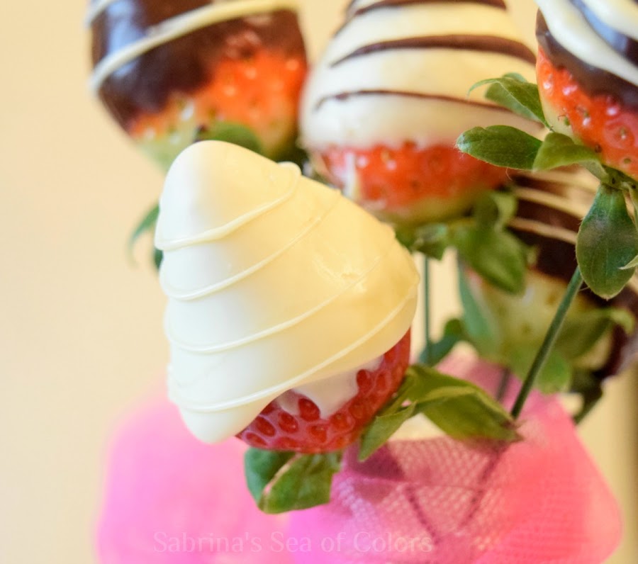 bouquet de fresas con chocolate