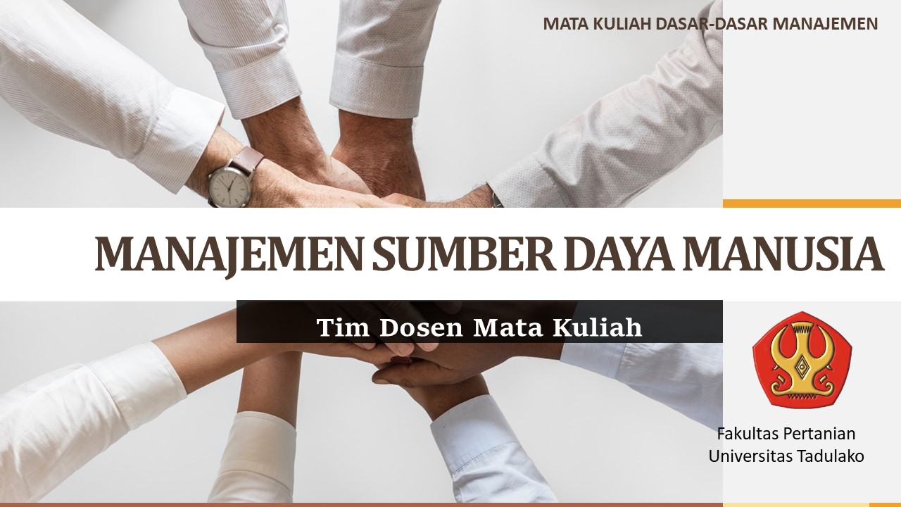 Penyuluhan Pembangunan DASARDASAR MANAJEMEN SUMBER DAYA MANUSIA