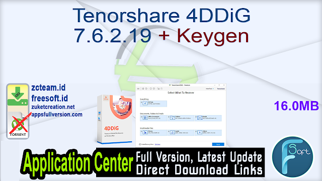 Tenorshare 4DDiG 7.6.2.19 + Keygen_ ZcTeam.id