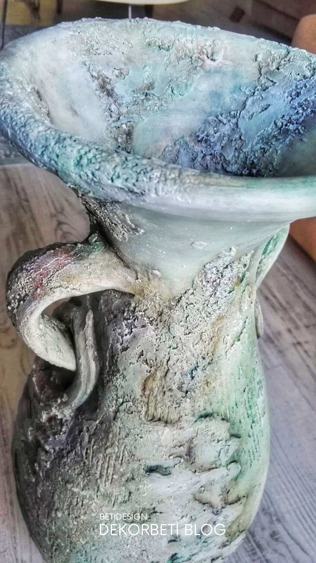 beton efektli vazo boyama nasil yapilir