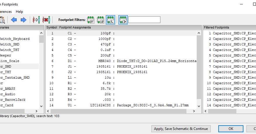 KiCad Tutorial: KiCad Tutorial 1.4: Assign Capacitor Footprints in KiCad