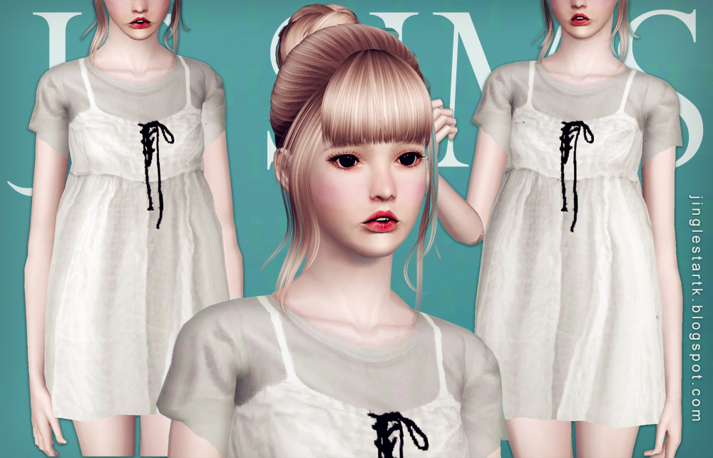 [JS SIMS 3] Simple ops With T-shirt & Alesso Kerli Hair Edited