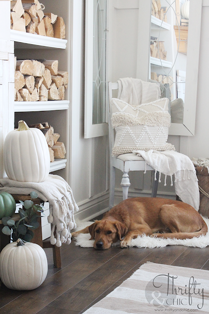 Farmhouse fall decor and decorating ideas. Pastel fall decor. How to decorate for fall. Neutral fall decorating ideas. Fall living room decor and decorating ideas. Farmhouse fall living room