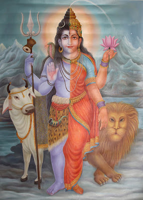 Ardhanarishvara At The Himalayas Oil Paintings On Canvas