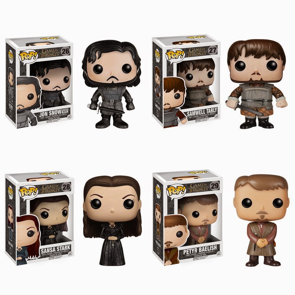 Game of Thrones Pop! Series 4 by Funko - “Castle Black” John Snow, Samwell Tarly, Sansa Stark & “Littlefinger” Petyr Baelish