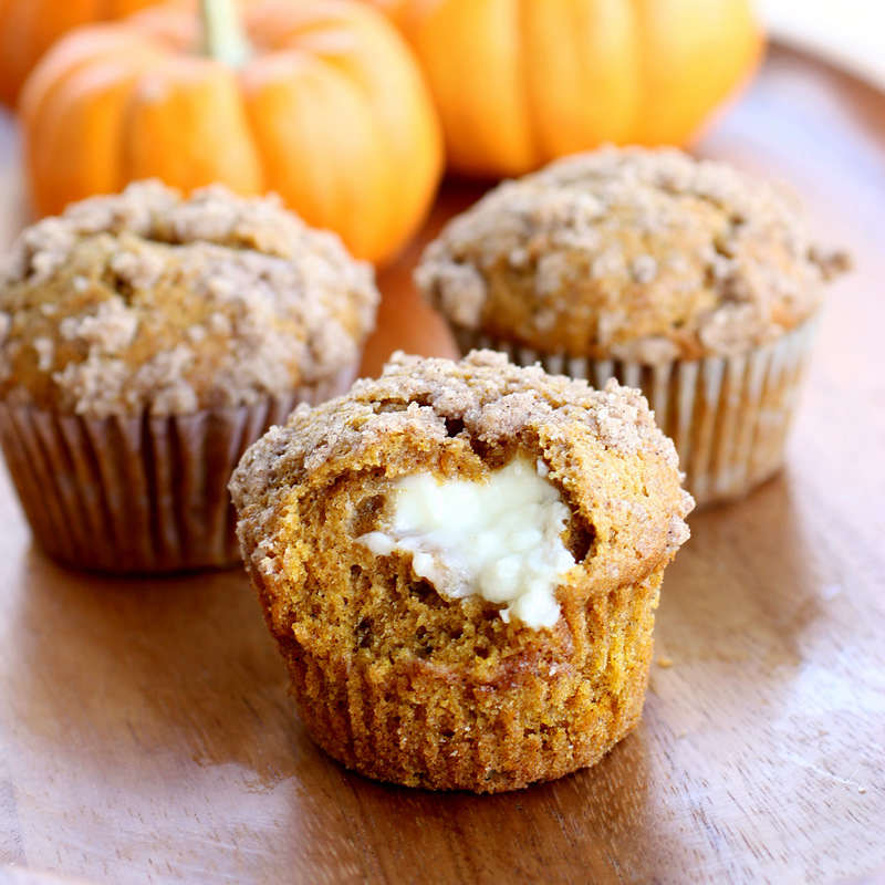 Sip and Bite Pumpkin Cream Cheese Muffins