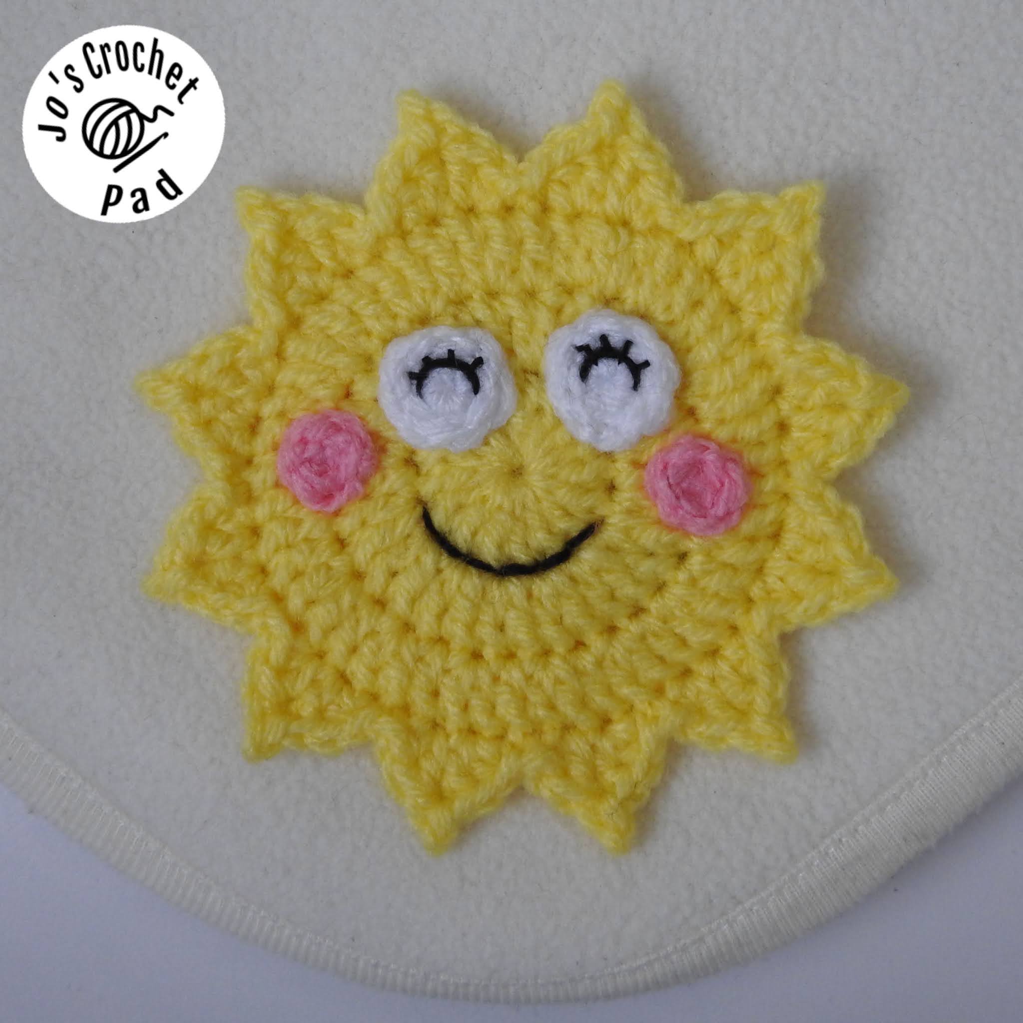 Jo's Crochet Pad Blog Sun Appliqué/Embellishment Crochet Pattern * Sky
