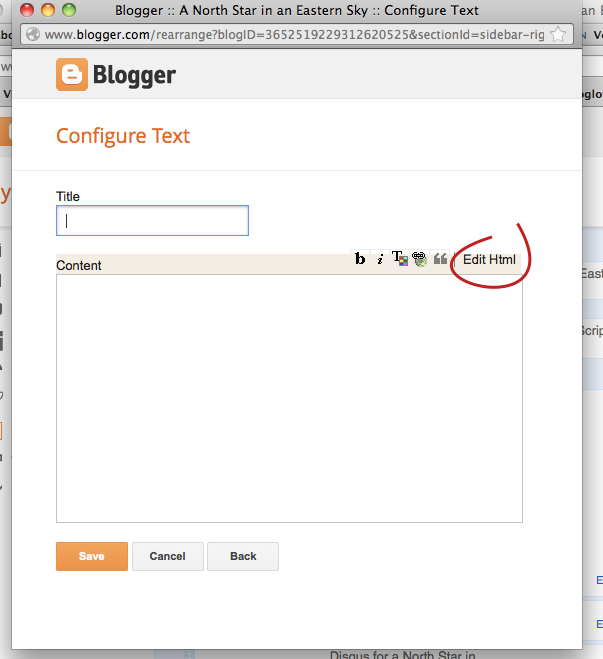 A North Star in an Eastern Sky: Blogger Blog Button and Code Box Tutorial
