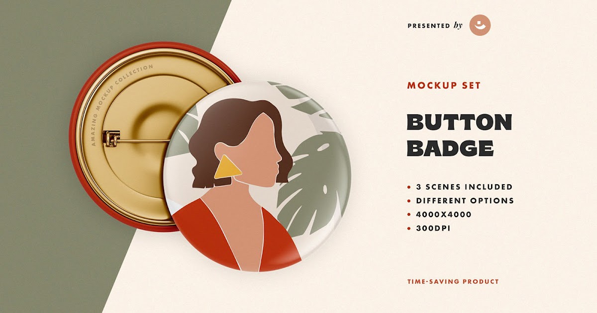 Download Free Button Badge Mockup Mockup Set PSD Mockup Template