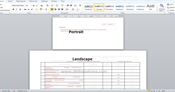 Cara Membuat Ukuran Portrait Dan Landscape Dalam Satu File Microsoft Word Ato Basahona Share
