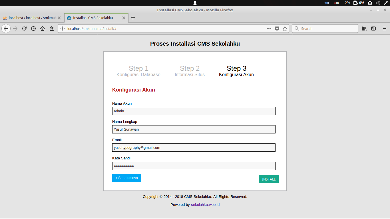 Cara Install CMS Sekolahku Di Localhost IT NDESO IT NDESO