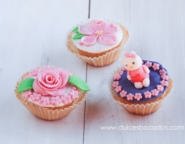 Cupcakes de flores