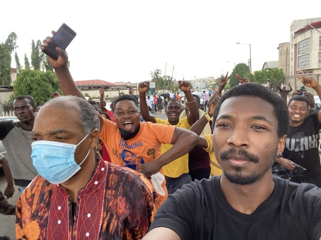 Identity Of One Of The Thugs Who Disrupted Alausa Protest Revealed! Do You Know Him?