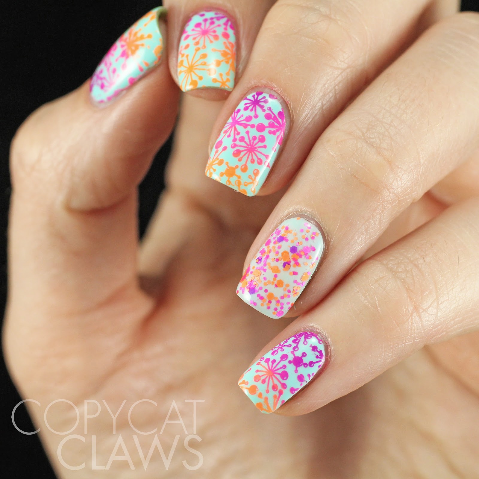 Copycat Claws: Sunday Stamping - Color Crash, Pastels and Neons