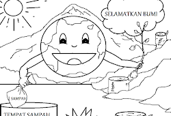 Catatanku Anak Desa Mewarnai Gambar Buang Sampah