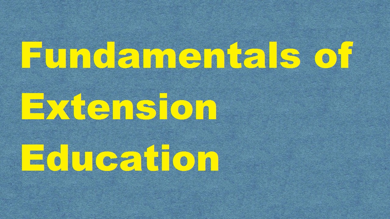 what is extension education pdf