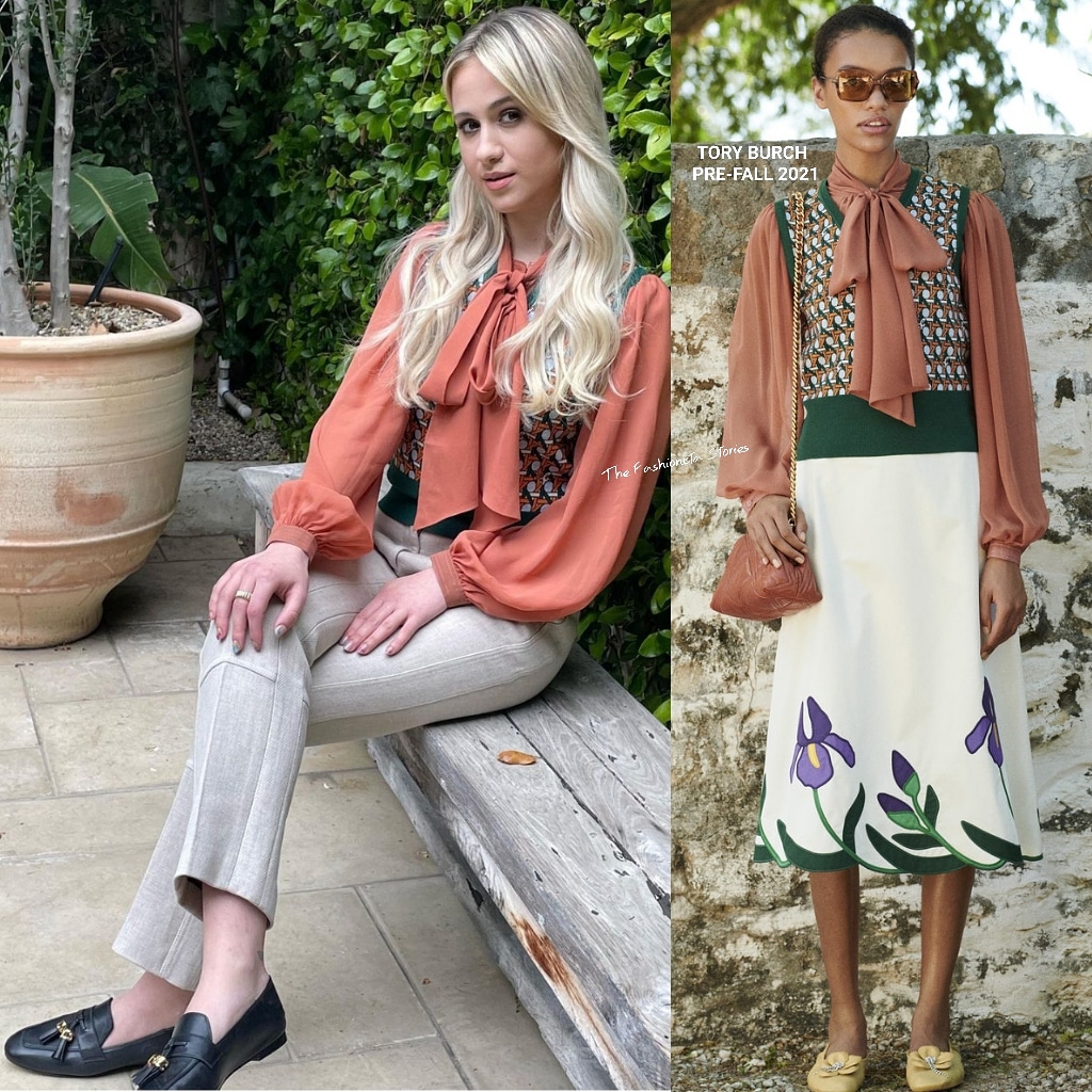 Instagram Style: Maria Bakalova in Yanina Couture & Tory Burch Doing Press