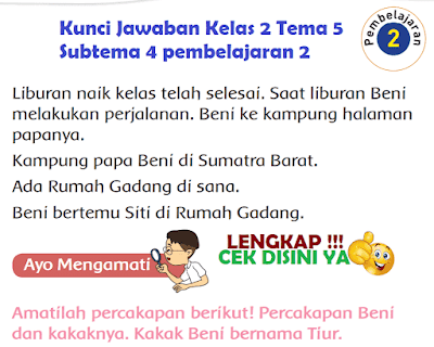 Lengkap Kunci Jawaban Tematik Kelas 2 Tema 5 Subtema 4 Pembelajaran 2 Kunci Jawaban Lengkap Dan Terbaru Simplenews