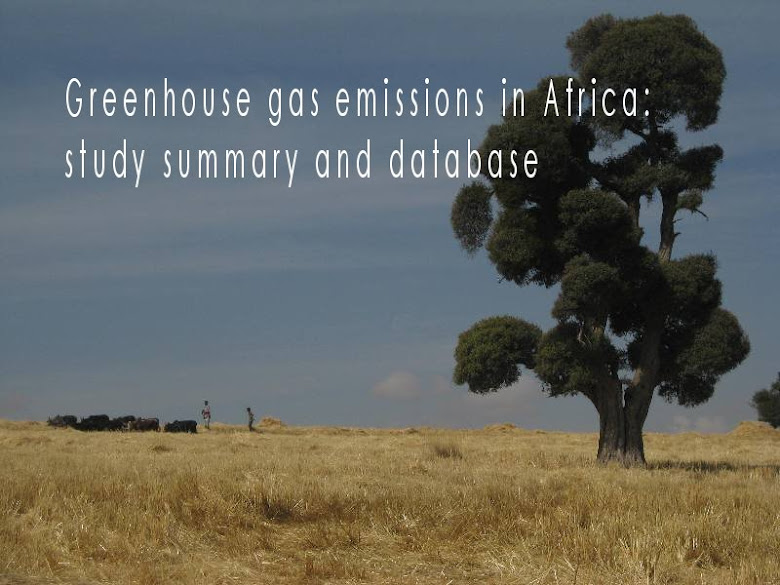 Greenhouse gas emissions in Africa: study summary and database