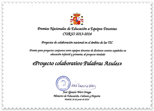 PREMIO NACIONAL  2013-2014