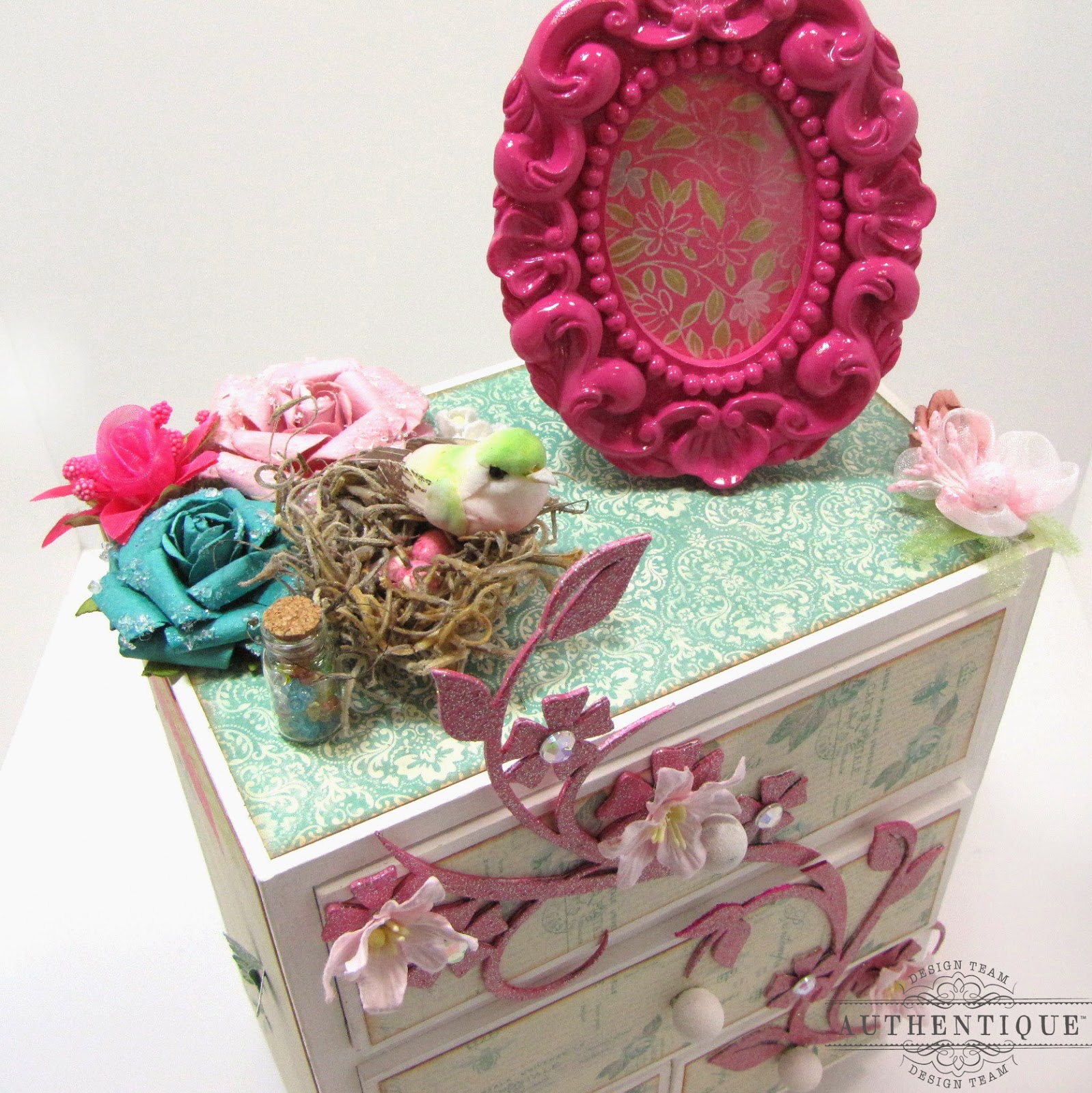 Altered Mini Wooden Dresser (Jewelry Box) Embrace Serendipity