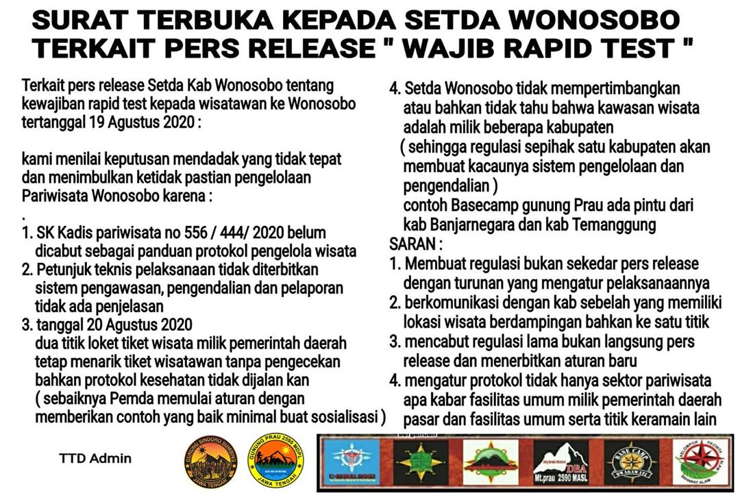 Foto : Surat Terbuka (@prau_mountain)