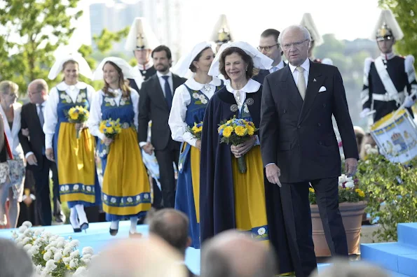 King Carl Gustaf and Queen Silvia, Crown Princess Victoria, Prince Daniel and Princess Estelle, Princess Madeleine, Prince Carl Philip and Princess Sofia Hellqvist   attends the Swedish National Day Celebrations 2016