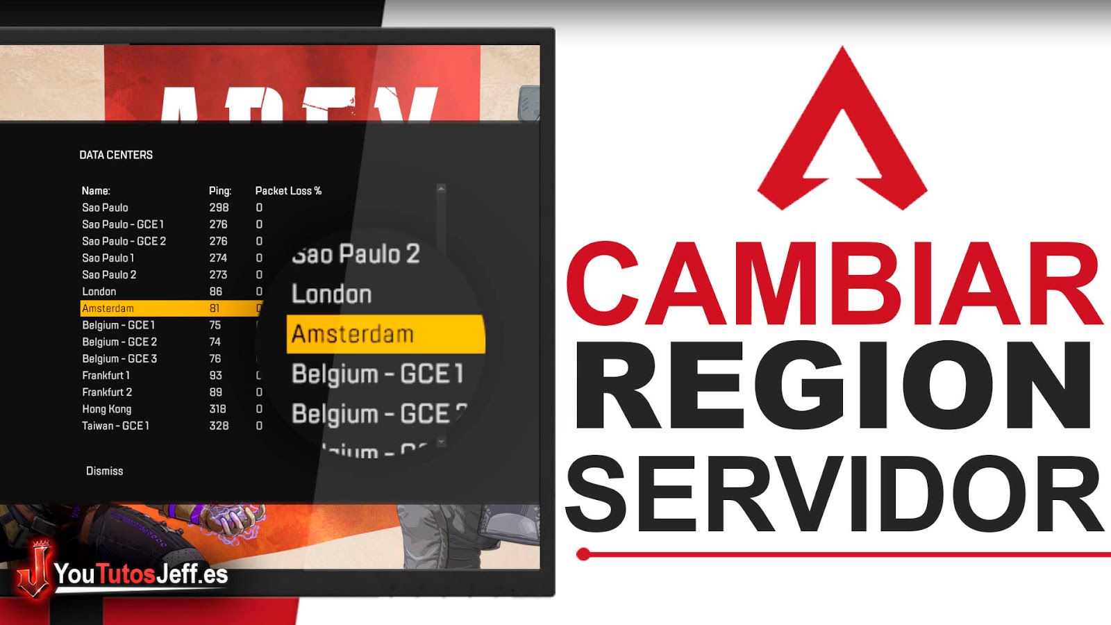Como Cambiar de Servidor o Región Apex Legends