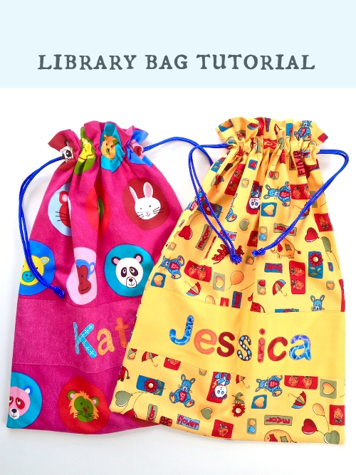 Library Bag Pattern Drawstring | bloom library bag tutorial Library Bag Pattern Drawstring | bloom library bag tutorial