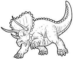 Triceratops coloring page 1