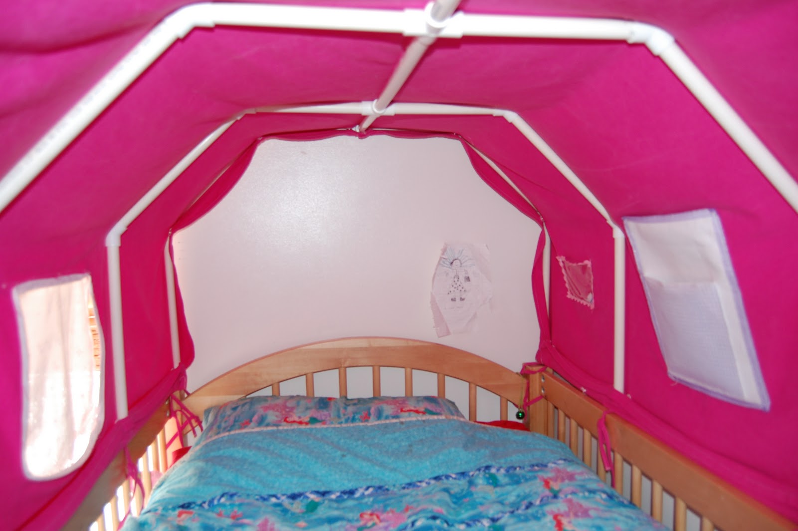 Everyone's Excited and Confused Pictures of the Top Bunk Bed Tent and Paltry Instructions