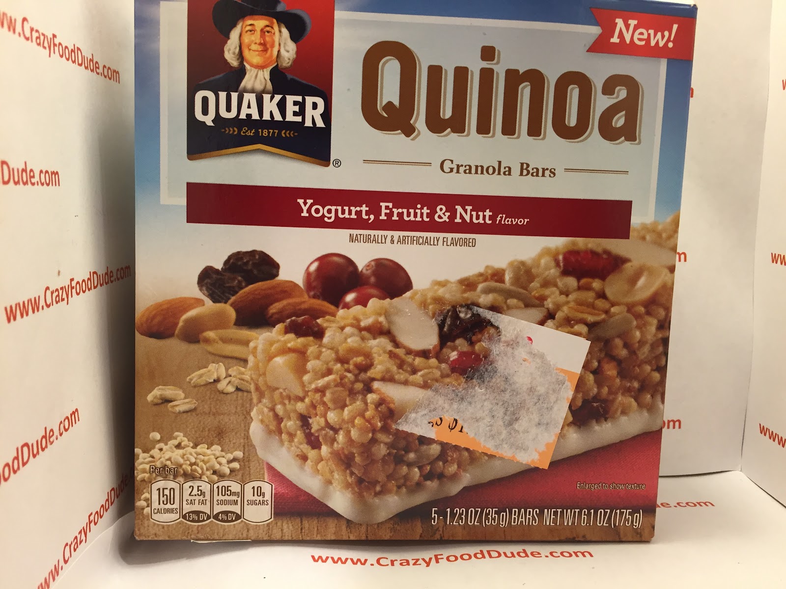 Crazy Food Dude Review Quaker Quinoa Yogurt, Fruit & Nut Granola Bars