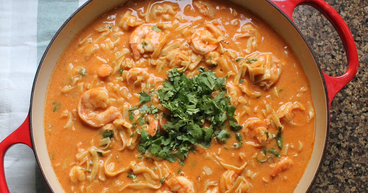 Food Lust People Love Coconut Curry Shrimp Noodles FishFridayFoodies