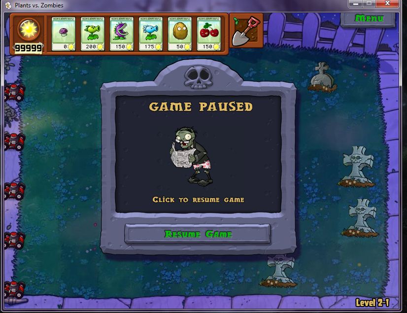 Plants vs. Zombies Cheats, Hints, and Cheat Codes for the PC SFour