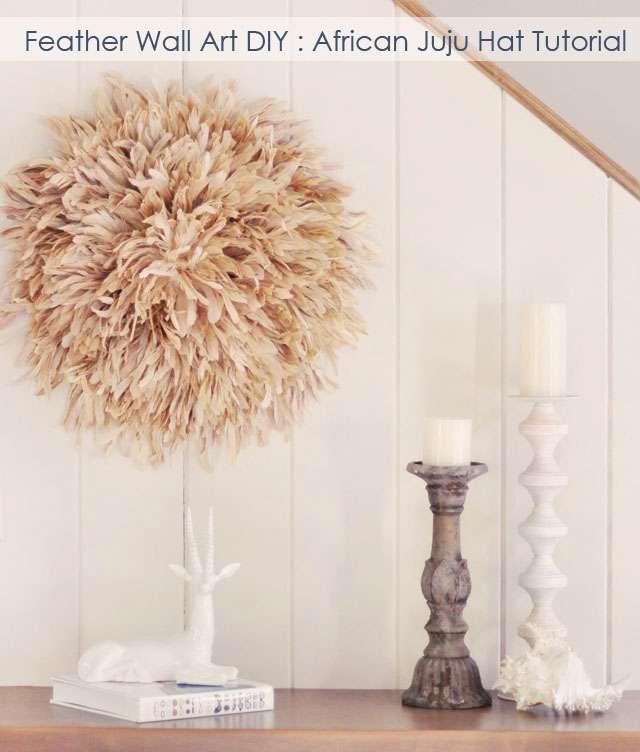 Feather Wall Art DIY African Juju Hat Tutorial