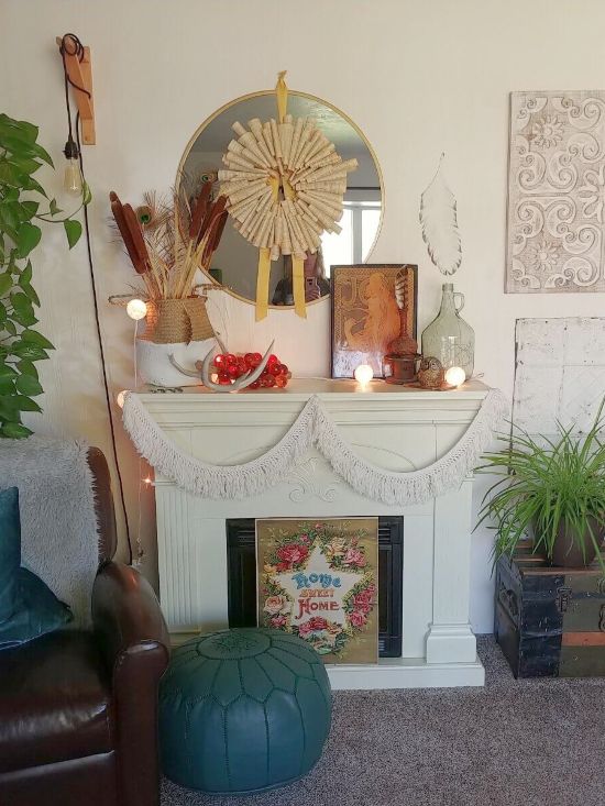 Fall Mantel Decor Little Vintage Cottage