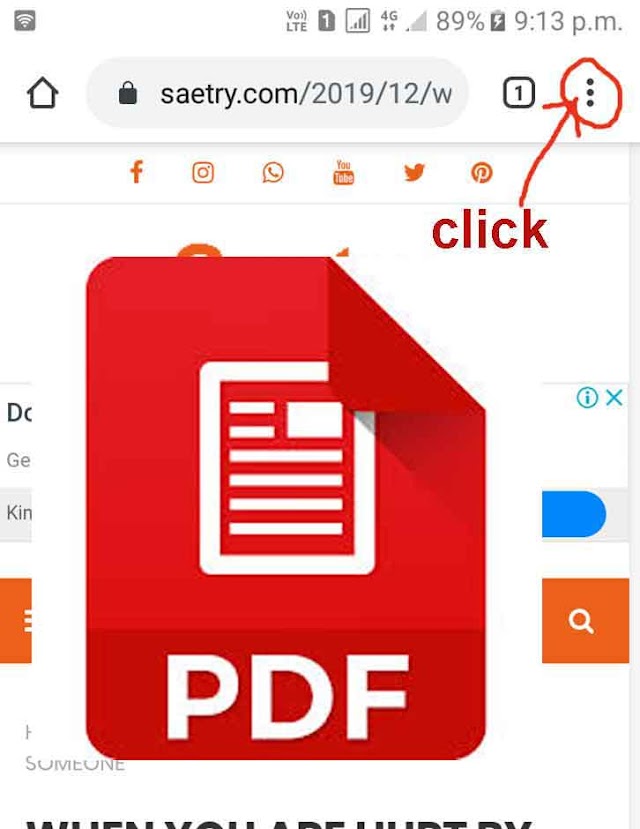 How to Save as PDF in Google Chrome Mobile?