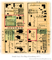 Detail, Gray’s New Map of Lynchburg (1877), Retrieved 2021 from LynchburgHistory.com.