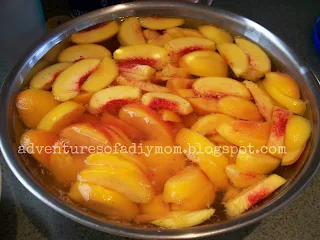 peaches in water solution