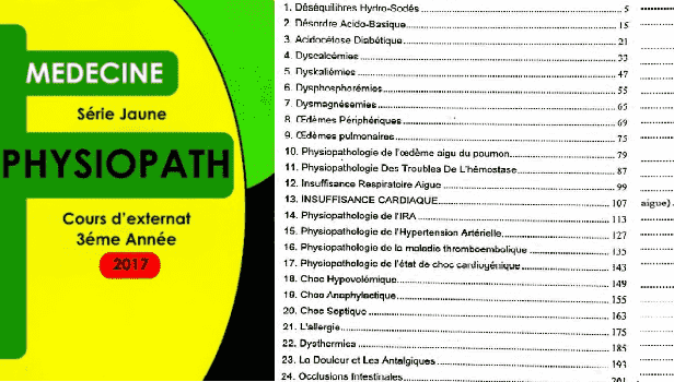 Série Jaune Physiopathologie PDF gratuit