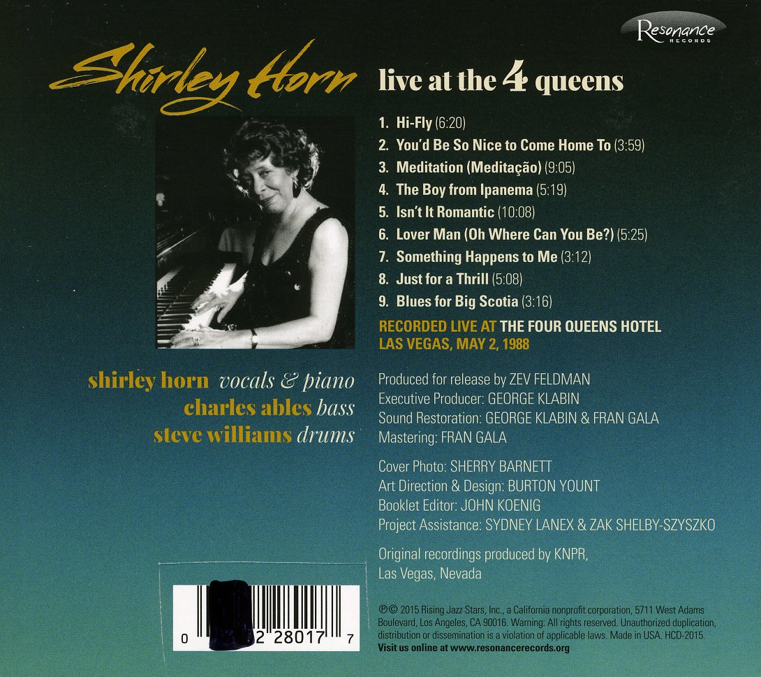 Jazz Profiles Shirley Horn Live at The Four Queens
