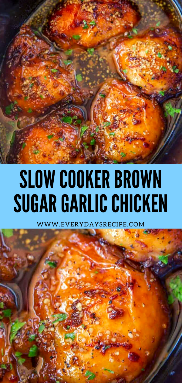 SLOW COOKER BROWN SUGAR GARLIC CHICKEN - Every Days Recipe