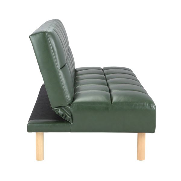 RESTY Sofa Giường Da Tổng Hợp 165x81x84 cm Màu Xanh lá