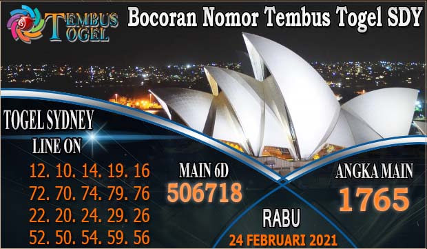 Bocoran Nomor Tembus Togel Sidney Hari Rabu 24 Februari 2021