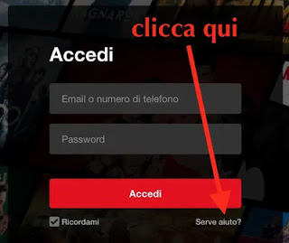 come modificare password netflix con procedura di recupero