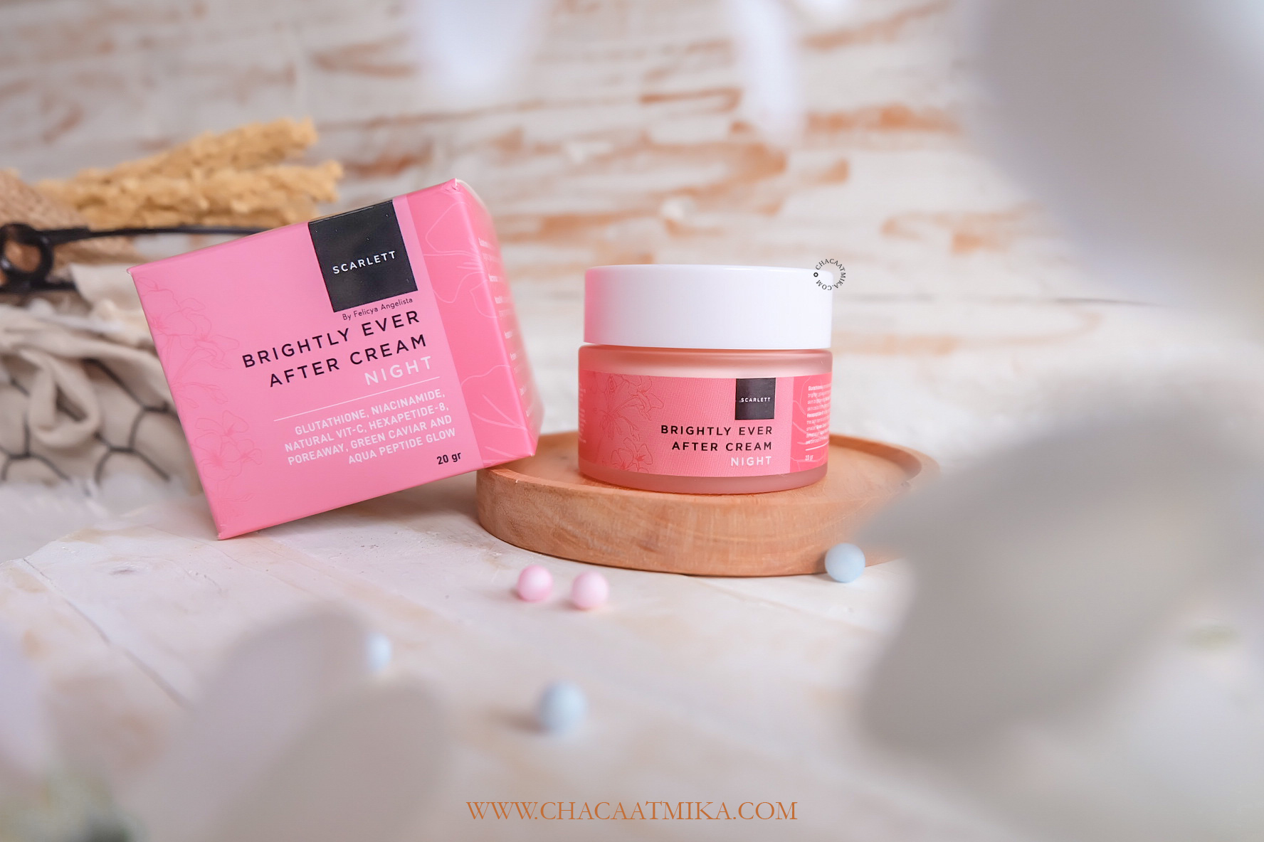 Review Scarlett Whitening Brightly Ever After Night Cream