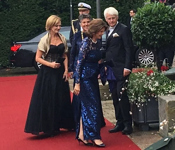 Queen Silvia and King Carl Gustaf,Brigitte Merk-Erbe and Thomas Erbe, Bavarian Minister-President Horst Seehofer and Karin at Bayreuth Festspielhaus