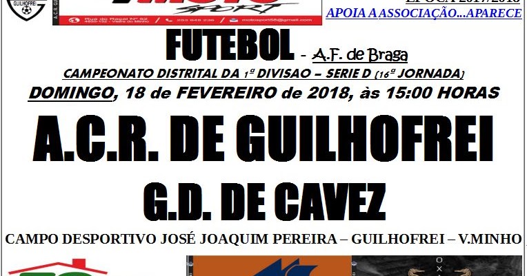 18 DE FEVEREIRO, APOIA A A.C.R. GUILHOFREI A.C.R. DE GUILHOFREI EM